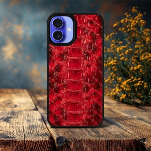 Накладка SkinBacker Python Scales для Apple iPhone 16 Червоний