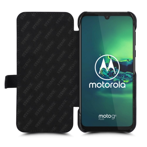 чехол-книжка на Motorola Moto G8 Plus Черный Stenk Premium фото 2