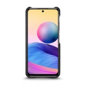 Кожаная накладка Stenk Reptile Cover для Xiaomi Redmi Note 10 5G Чёрная