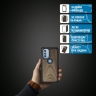 Кожаная накладка Stenk WoodBacker для Motorola Moto G51 5G Чёрная