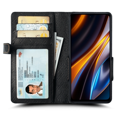 чехол-книжка на Xiaomi Poco X4 GT Черный Stenk Wallet фото 2