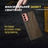 Кожаная накладка Stenk WoodBacker для Samsung Galaxy M13 Чёрная