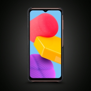 Шкіряна накладка Stenk WoodBacker для Samsung Galaxy M13 Чорна
