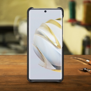 Кожаная накладка Stenk Cover для HuaWei Nova 10 Чёрная