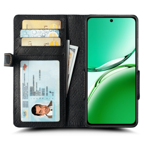 чехол-книжка на OPPO Reno12 FS Черный Stenk Wallet фото 2