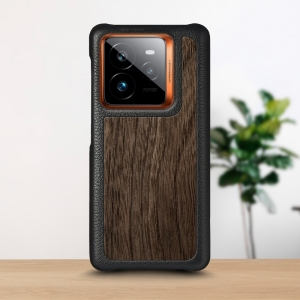 Кожаная накладка Stenk WoodBacker для Realme GT 7 Pro Черный