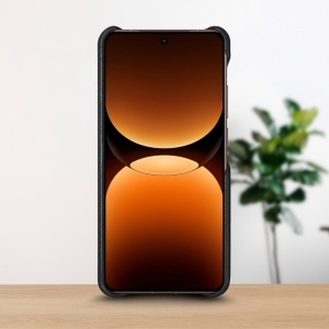 Шкіряна накладка Stenk WoodBacker для Realme GT 7 Pro Чорний