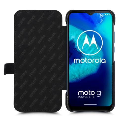 чехол-книжка на Motorola Moto G8 Power Lite Черный Stenk Premium фото 2