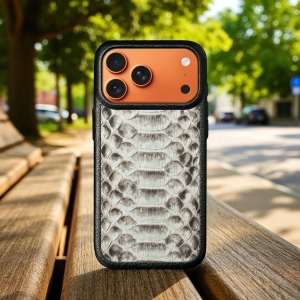 Шкіряна накладка Stenk ExBacker Python Scales для Apple iPhone 17 Pro Max Натуральний