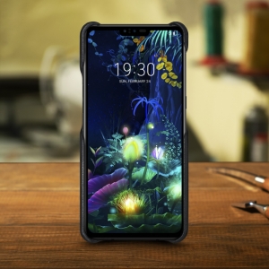 Шкіряна накладка Stenk WoodBacker для LG V50 ThinQ Чорна