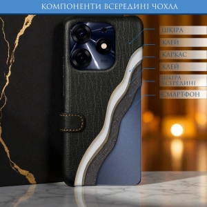 Чехол книжка Stenk Premium для TECNO Spark 10 Pro Чёрный