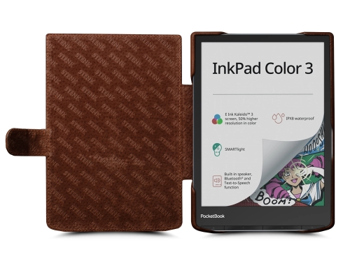 чехол-книжка на PocketBook InkPad Color 3 Коричневый Stenk Premium фото 2