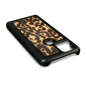 Шкіряна накладка Stenk ExBacker для Google Pixel 5 Леопард поні
