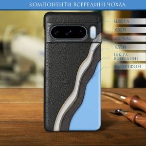 Шкіряна накладка Stenk Cover для Google Pixel 8 Pro Чорна