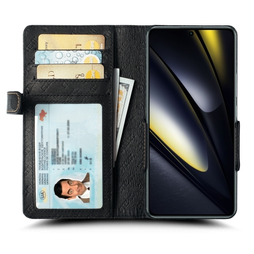 чехол-книжка на Xiaomi Poco F6 Черный Stenk Wallet фото 2