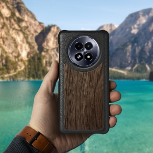 Шкіряна накладка Stenk WoodBacker для Realme 13 5G Чорний