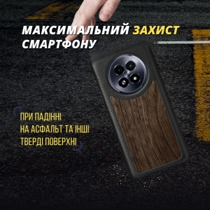 Шкіряна накладка Stenk WoodBacker для Realme 13 5G Чорний
