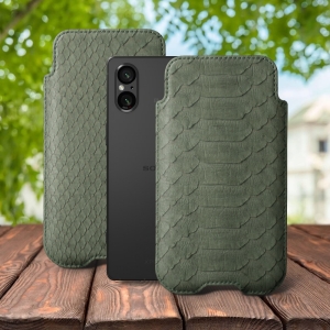 Футляр Stenk Sportage Python Sony Xperia 5 V Оливковий