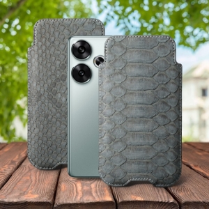 Футляр Stenk Sportage Python для Xiaomi Poco F6 Серый