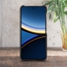 Кожаная накладка Stenk Cover для Xiaomi Poco F7 Pro Чёрный