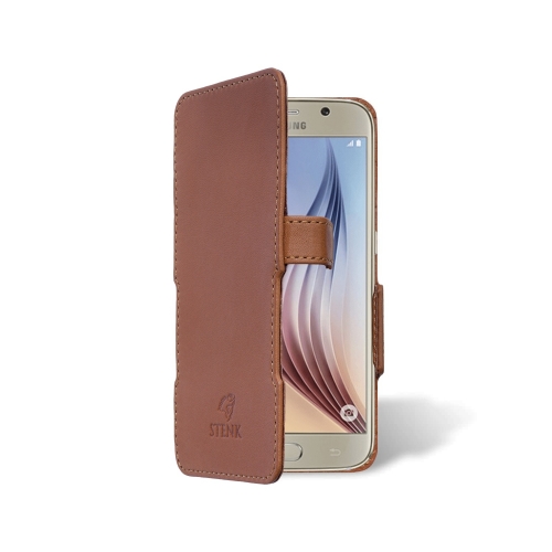 чохол-книжка на Samsung Galaxy S6 (SM G920F) Світло-коричневий Stenk Prime фото 2
