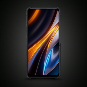 Шкіряна накладка Stenk WoodBacker для Xiaomi Poco X4 GT Чорна