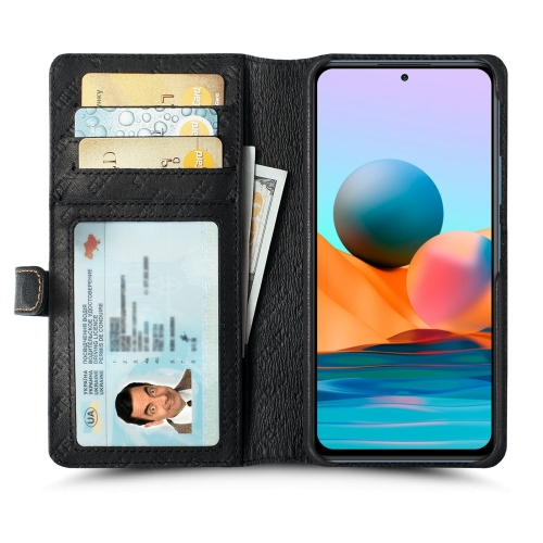 чехол-кошелек на Xiaomi Redmi Note 10 Pro Черный Stenk Premium Wallet фото 2