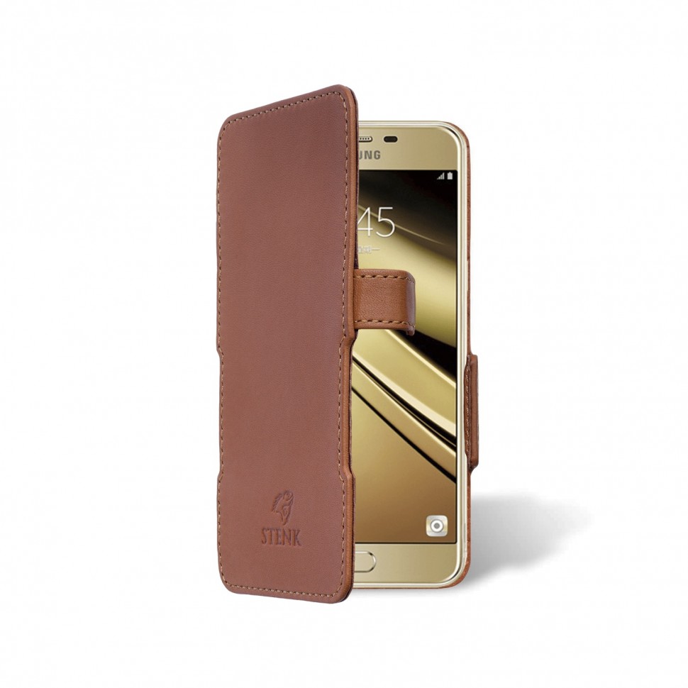 

Чехол книжка Stenk Prime для Samsung Galaxy C5 Camel, Светло-коричневый