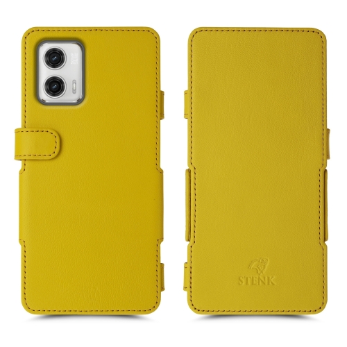 чехол-книжка на Motorola Moto G73 5G Желтый Stenk Prime фото 1