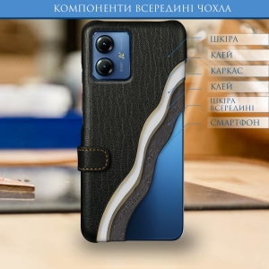 Чехол книжка Stenk Premium для Motorola Moto G14 Чёрный