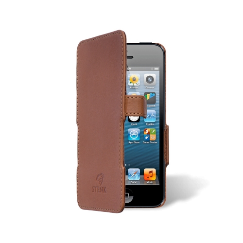 чохол-книжка на Apple iPhone 5 /5S Світло-коричневий Stenk Сняты с производства фото 2