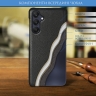 Кожаная накладка Stenk Cover для Samsung Galaxy A25 Чёрная
