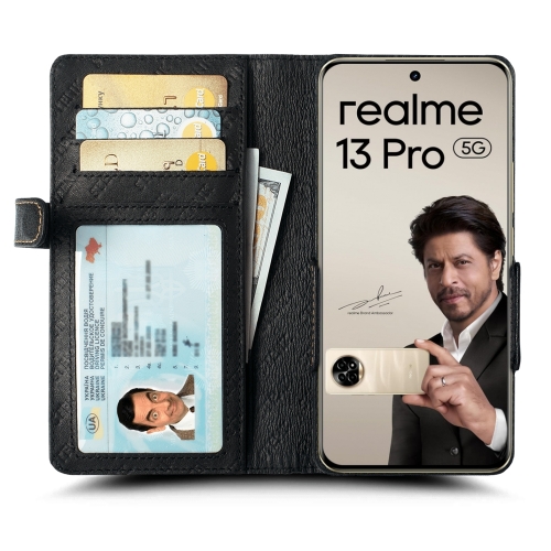 чехол-книжка на Realme 13 Pro Черный Stenk Wallet фото 2