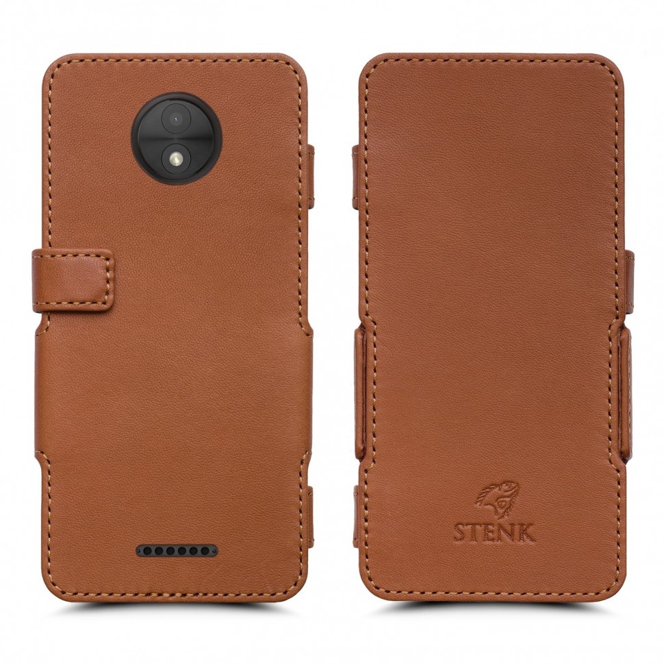 

Чехол книжка Stenk Prime для Motorola Moto C Camel, Светло-коричневый