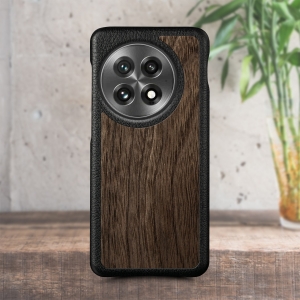 Кожаная накладка Stenk WoodBacker для OnePlus 13 Черный