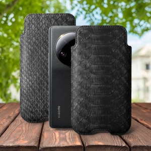 Футляр Stenk Sportage Python для Xiaomi 13 Ultra Чёрный