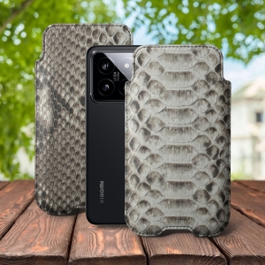 Футляр Stenk Sportage Python для Xiaomi 14 Натуральный