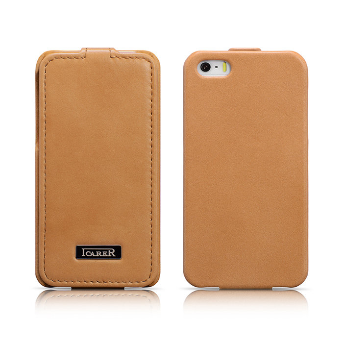 Чехол флип iCarer для iPhone 5 / 5S Luxury Brown