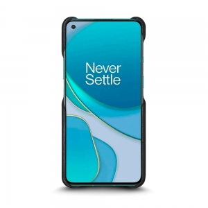 Кожаная накладка Stenk Reptile Cover для OnePlus 8T Чёрная