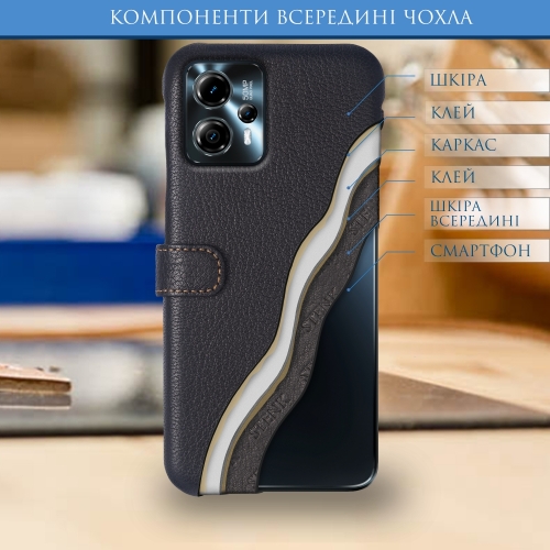 чехол-книжка на Motorola Moto G13 Черный Stenk Premium фото 5