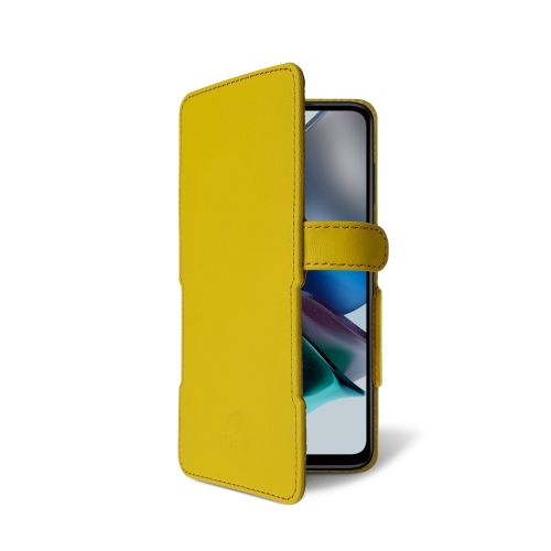 чехол-книжка на Motorola Moto G23 Желтый  Prime фото 2
