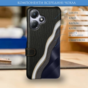 Чохол книжка Stenk Premium для Infinix Hot 30 Play NFC Чорний