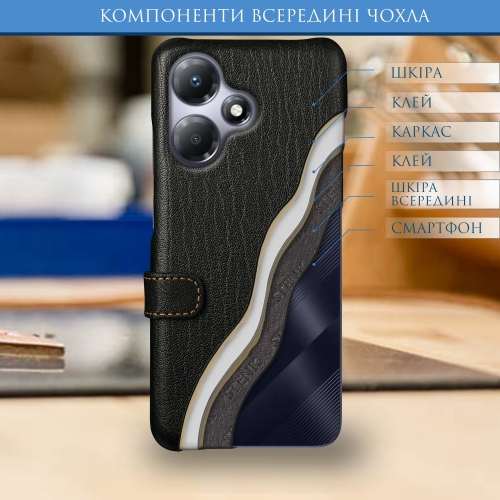 чехол-книжка на Infinix Hot 30 Play NFC Черный Stenk Premium фото 5