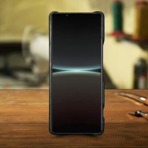 Шкіряна накладка Stenk Cover для Sony Xperia 5 IV Чорна