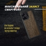 Кожаная накладка Stenk WoodBacker для Xiaomi Poco M6 Pro Чёрная