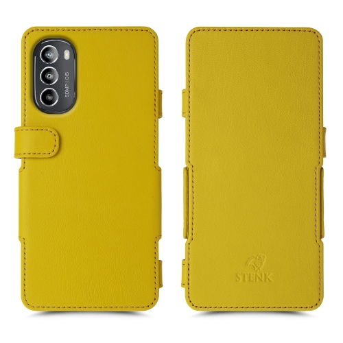 чехол-книжка на Motorola Moto G82 Желтый Stenk Prime фото 1