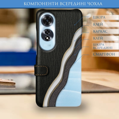 чохол-книжка на OPPO A60 Чорний Stenk Premium фото 5