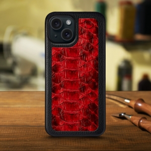 Шкіряна накладка Stenk ExBacker Python Scales для Apple iPhone 15