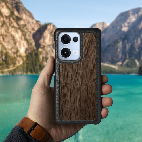 бампер на OPPO Reno13 Чорний Stenk WoodBacker фото 3