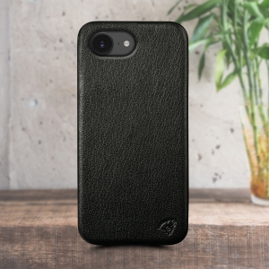 Кожаная накладка Stenk Cover для Apple iPhone 16e Чёрный